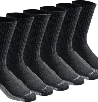 Men's Dri-Tech Original Moisture Control Crew Socks, Available in M-XXL (6, 12, 18 Pairs)