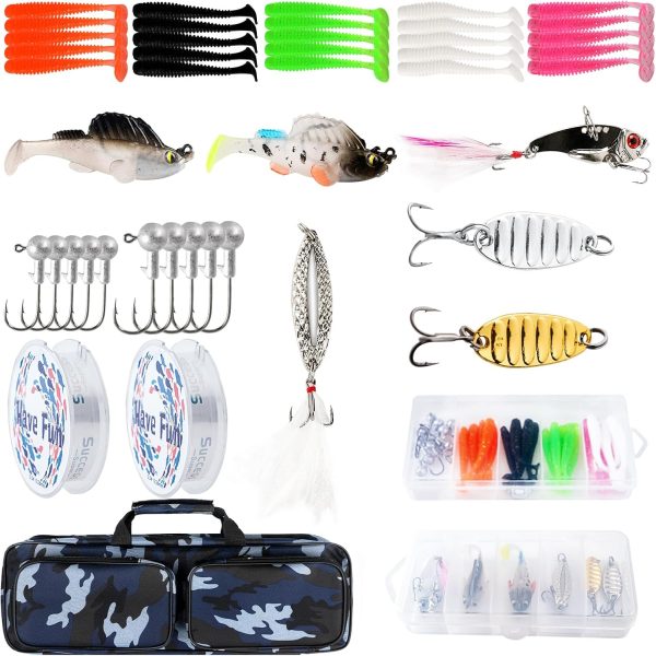 Telescopic Fishing Rod Reel Combo 2PCS 6.89FT Collapsible Fishing Pole Spinning Reel Lures Accessories with Fishing Bag Portable Fishing Rod Kit for Saltwater Freshwater Travel Fishermen Gift - Image 6