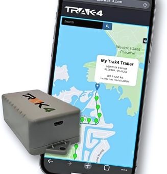 Trak-4 GPS Tracker for Vehicles, Assets, Equipment. Long Battery Life, Waterproof, Global Tracking. Low-Cost Subscription Required.